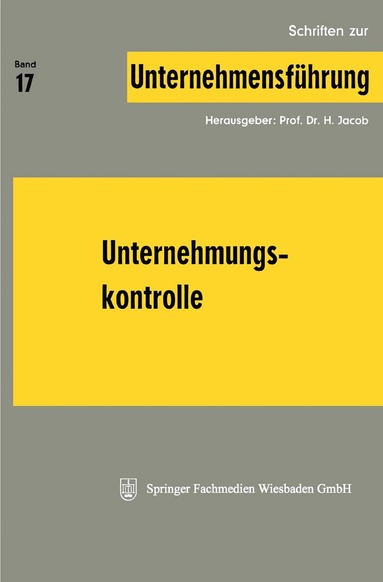 bokomslag Unternehmungskontrolle