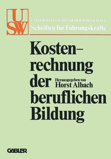 Horst Albach - Kostenrechnung der beruflichen Bildung, Häftad