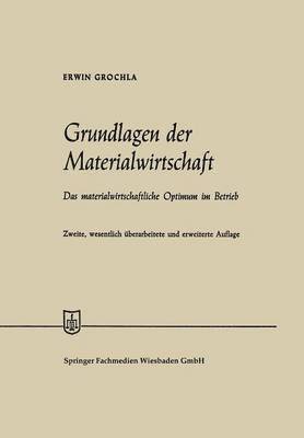 bokomslag Grundlagen der Materialwirtschaft