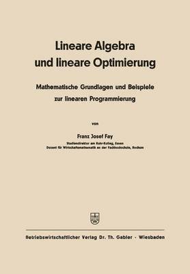 Lineare Algebra und lineare Optimierung 1