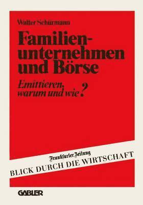 bokomslag Familienunternehmen und Brse