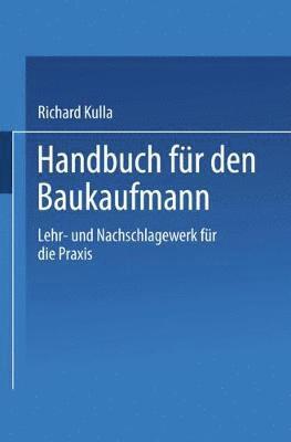 bokomslag Handbuch für den Baukaufmann