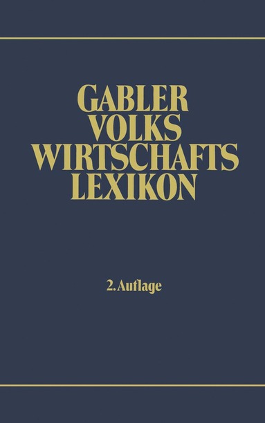 bokomslag Gabler Volkswirtschafts Lexikon