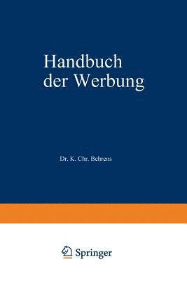 bokomslag Handbuch der Werbung