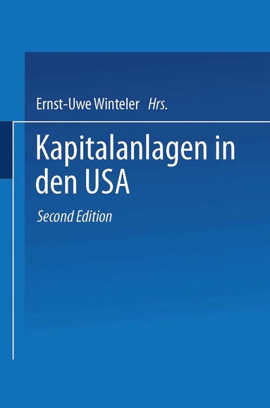 bokomslag Kapitalanlagen in den USA