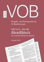 bokomslag VOB Teil B - DIN 1961 - Abreißblock