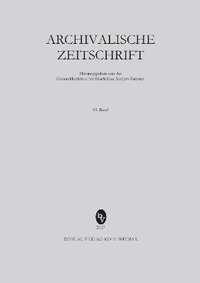 bokomslag Archivalische Zeitschrift 95 (2018)