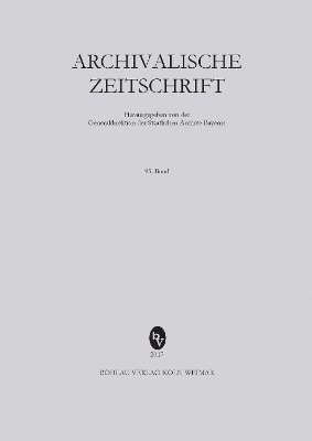 bokomslag Archivalische Zeitschrift 95 (2018)