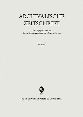 bokomslag Archivalische Zeitschrift 94 (2015)