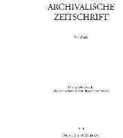 bokomslag Archivalische Zeitschrift 97 (2021)