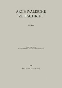 bokomslag Archivalische Zeitschrift 98 (2022)
