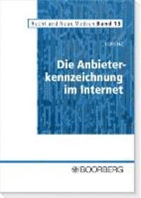 bokomslag Anbieterkennzeichnung im Internet