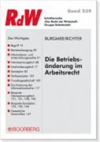 Die Betriebsänderung im Arbeitsrecht 1