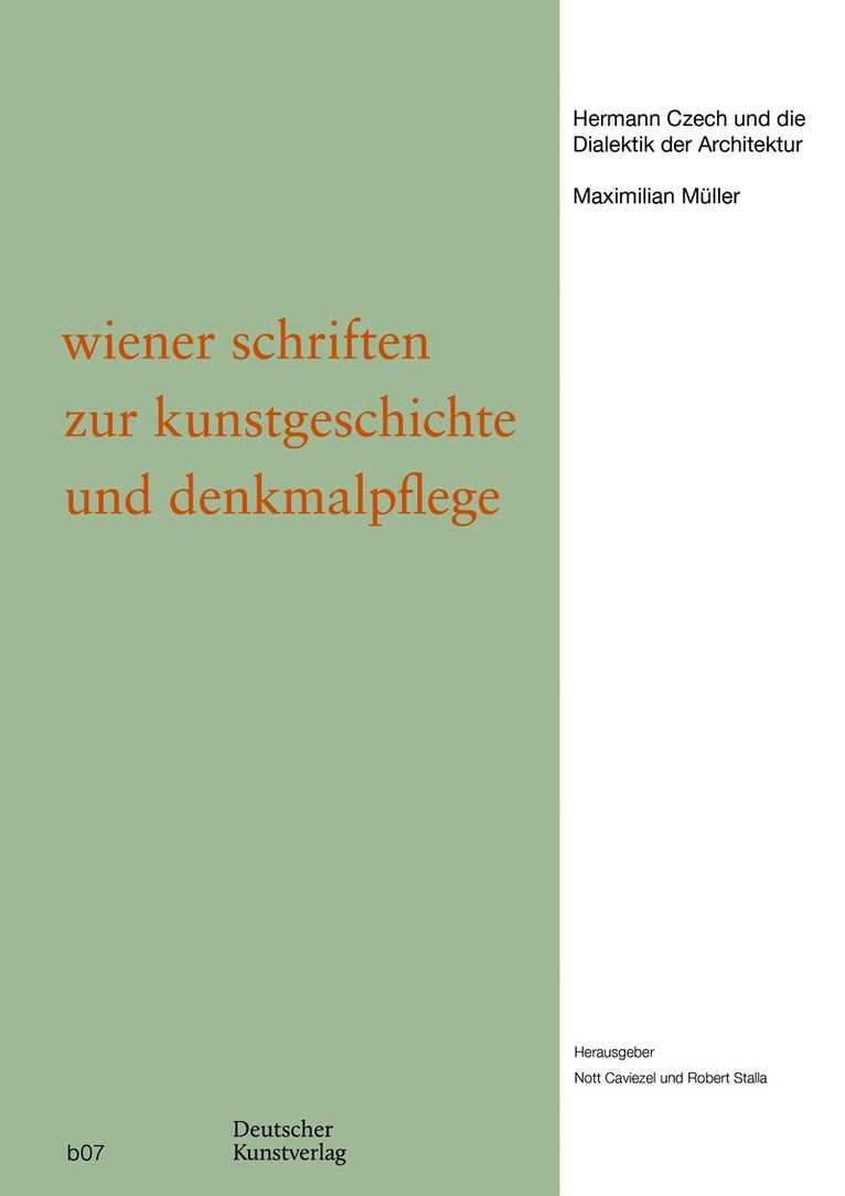 Maximilian Müller, Maximilian Muller, Nott Caviezel, Robert Stalla - Hermann Czech und die Dialektik der Architektur, Häftad