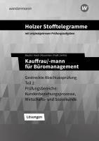 bokomslag Holzer Stofftelegramme - Kauffrau/-mann für Büromanagement. Lösungen. Baden-Württemberg