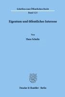 bokomslag Eigentum Und Offentliches Interesse
