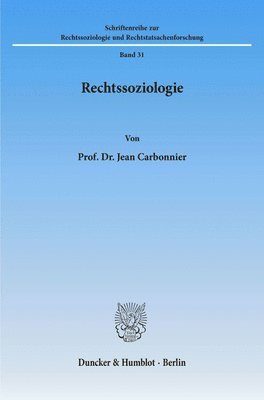 Jean Carbonnier - Rechtssoziologie, Häftad