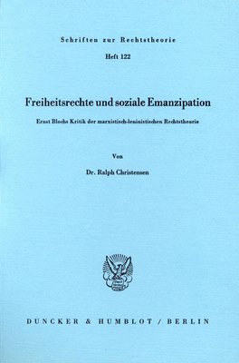 bokomslag Freiheitsrechte Und Soziale Emanzipation: Ernst Blochs Kritik Der Marxistisch-Leninistischen Rechtstheorie