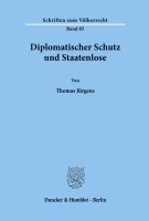 bokomslag Diplomatischer Schutz Und Staatenlose