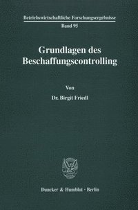 bokomslag Grundlagen Des Beschaffungscontrolling