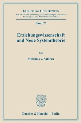 bokomslag Erziehungswissenschaft Und Neue Systemtheorie