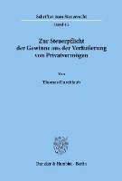 Zur Steuerpflicht Der Gewinne Aus Der Verausserung Von Privatvermogen