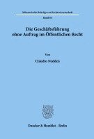 Claudio Nedden - Die Geschaftsfuhrung Ohne Auftrag Im Offentlichen Recht, Häftad