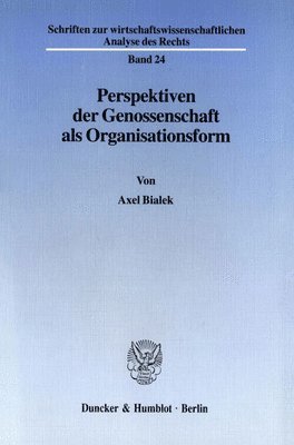 bokomslag Perspektiven Der Genossenschaft ALS Organisationsform