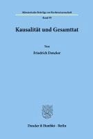 Kausalitat Und Gesamttat