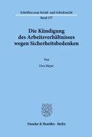 Uwe Meyer - Die Kundigung Des Arbeitsverhaltnisses Wegen Sicherheitsbedenken, Häftad