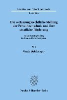 bokomslag Die verfassungsrechtliche Stellung der Privathochschule und ihre staatliche Förderung.