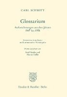bokomslag Glossarium: Aufzeichnungen Aus Den Jahren 1947 Bis 1958