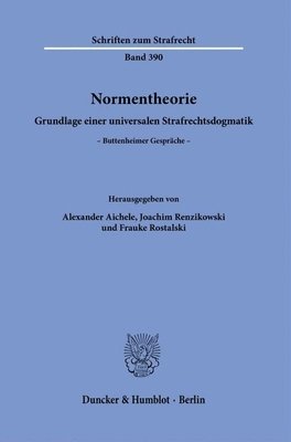 bokomslag Normentheorie: Grundlage Einer Universalen Strafrechtsdogmatik. Buttenheimer Gesprache