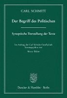 bokomslag Der Begriff Des Politischen: Synoptische Darstellung Der Texte. Im Auftrag Der Carl-Schmitt-Gesellschaft Hrsg. Von Marco Walter