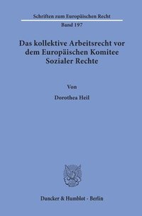 bokomslag Das Kollektive Arbeitsrecht VOR Dem Europaischen Komitee Sozialer Rechte