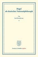 bokomslag Hegel ALS Deutscher Nationalphilosoph
