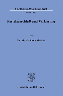 bokomslag Parteiausschluss Und Verfassung