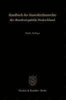 bokomslag Handbuch Des Staatskirchenrechts Der Bundesrepublik Deutschland: Dritte, Grundlegend Neubearbeitete Auflage. Band 1, 2 Und 3
