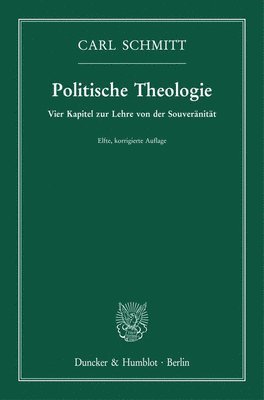 bokomslag Politische Theologie: Vier Kapitel Zur Lehre Von Der Souveranitat