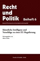 bokomslag Kunstliche Intelligenz Und Vorschlage Zu Einer Eu-Regulierung