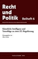 Kunstliche Intelligenz Und Vorschlage Zu Einer Eu-Regulierung