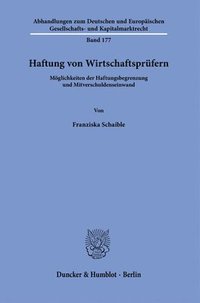 bokomslag Haftung Von Wirtschaftsprufern: Moglichkeiten Der Haftungsbegrenzung Und Mitverschuldenseinwand