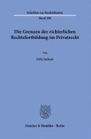 bokomslag Die Grenzen Der Richterlichen Rechtsfortbildung Im Privatrecht