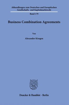 bokomslag Business Combination Agreements