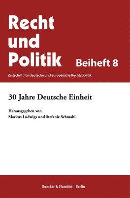 bokomslag 30 Jahre Deutsche Einheit