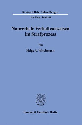 bokomslag Nonverbale Verhaltensweisen Im Strafprozess