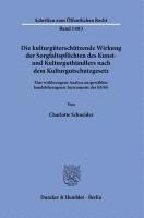 bokomslag Die Kulturguterschutzende Wirkung Der Sorgfaltspflichten Des Kunst- Und Kulturguthandlers Nach Dem Kulturgutschutzgesetz: Eine Wirkbezogene Analyse Au