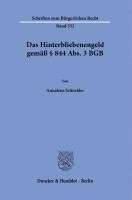 bokomslag Das Hinterbliebenengeld gemäß § 844 Abs. 3 BGB.