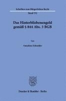 Das Hinterbliebenengeld Gemass 844 Abs. 3 Bgb 1