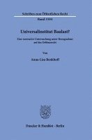 Universalinstitut Baulast?: Eine Normative Untersuchung Unter Bezugnahme Auf Das Erbbaurecht 1